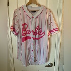 Barbie Pink Striped Button Down Shirt
